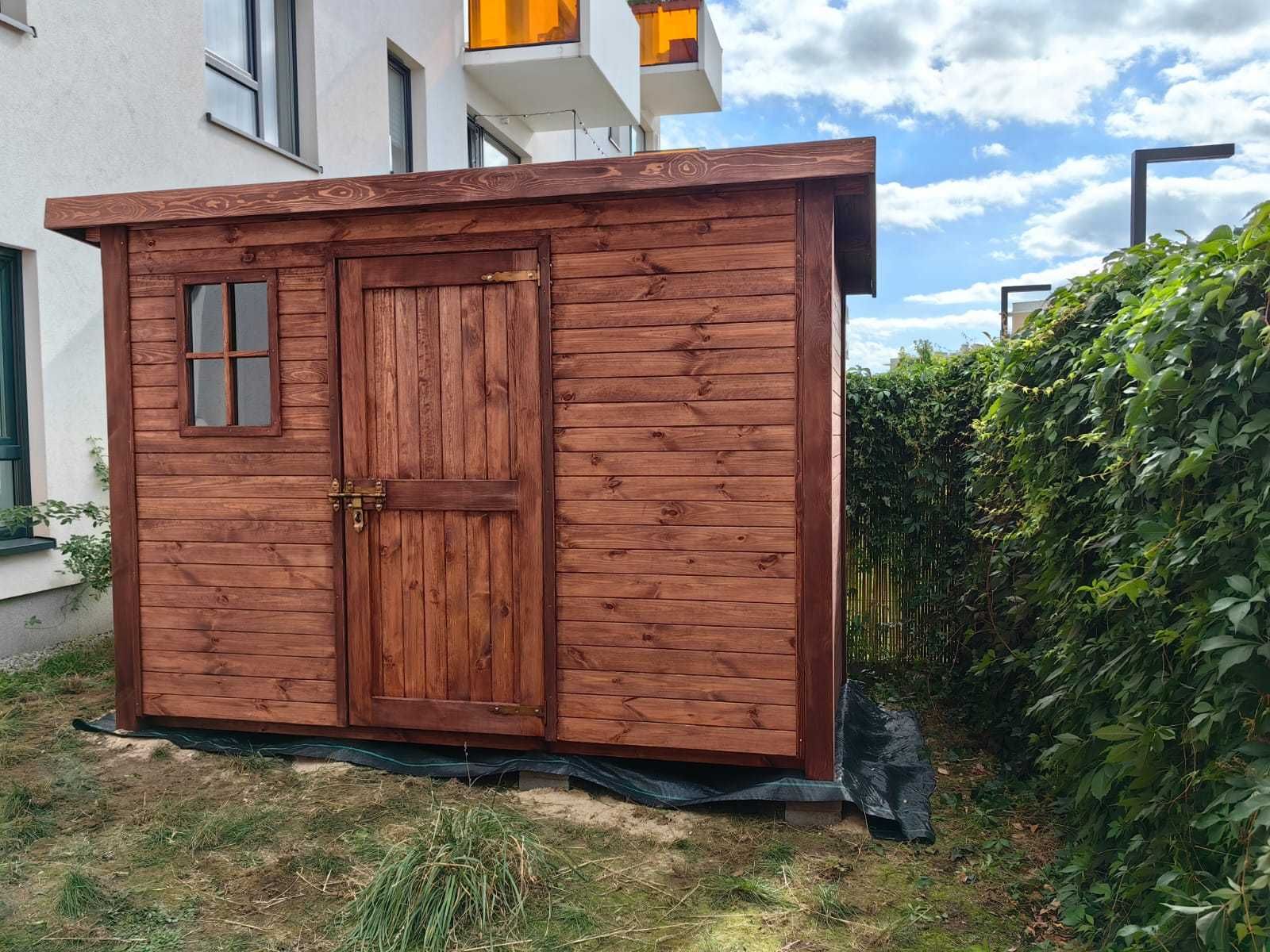Domek narzędziowy 3 x 1,5m z dachem prostym jednospadowym