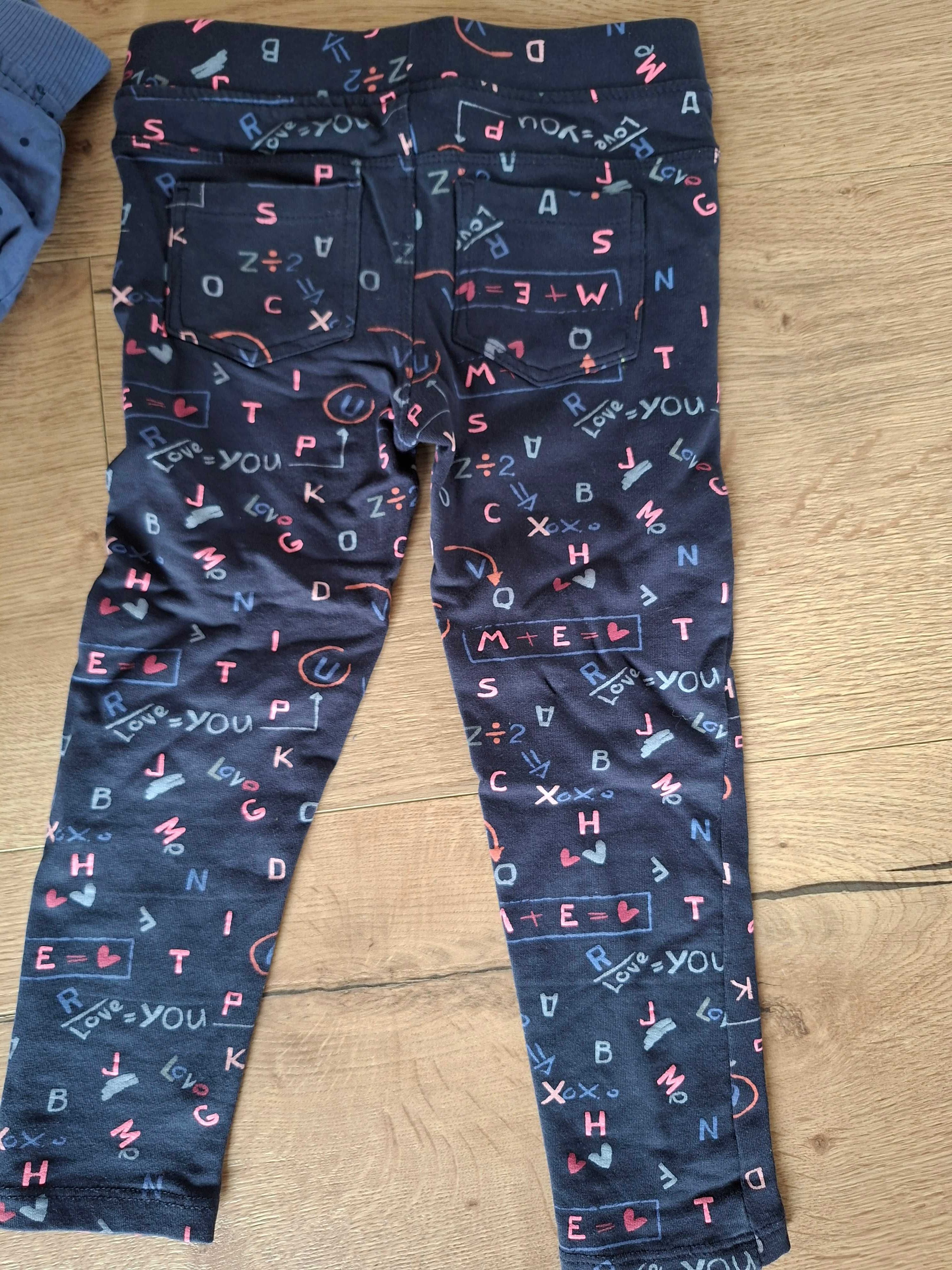 Spodnie dla dziewczynki, 2 pary, 104 cm