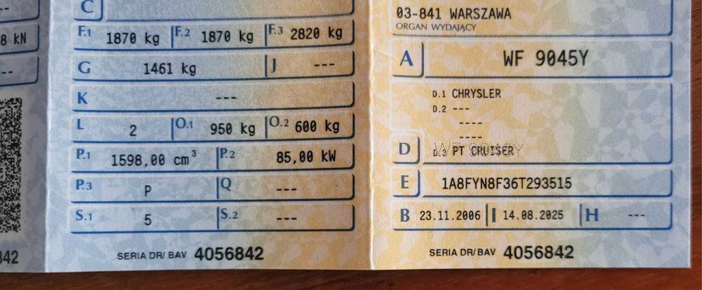 Chrysler PT Cruiser 2006 Polift + wideo