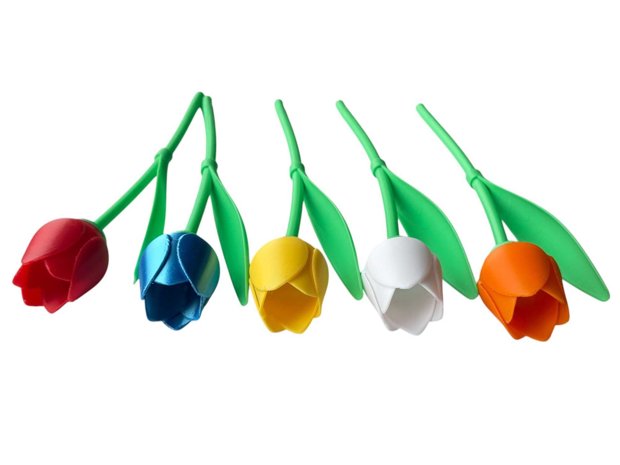 Tulipan 3D – nowoczesny, realistyczny, sztuczny kwiat, druk 3D, kolory