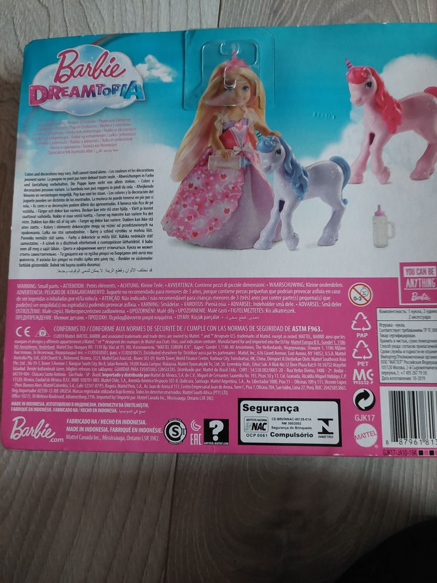 Barbie Chelsea Dreamtopia jednorożec księżniczka unicorn koniki nowy