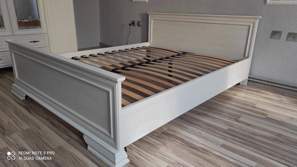 Ліжко 160,ліжко біле класичне,кровать,шафа,комод,двохспальне Іріс.ХІТ!