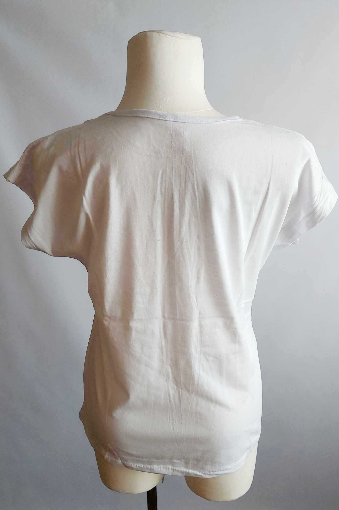 T-shirt damski bluzka damska z nadrukiem ARAS r. M obwód 94-110 cm