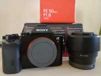 V' Kamera Sony a7 + 2 baterie +FE 50 1.8 - gwarancja 08.23