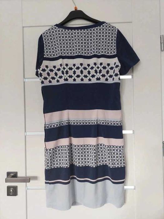Granatowa Prosta sukienka h&m rozm. 40