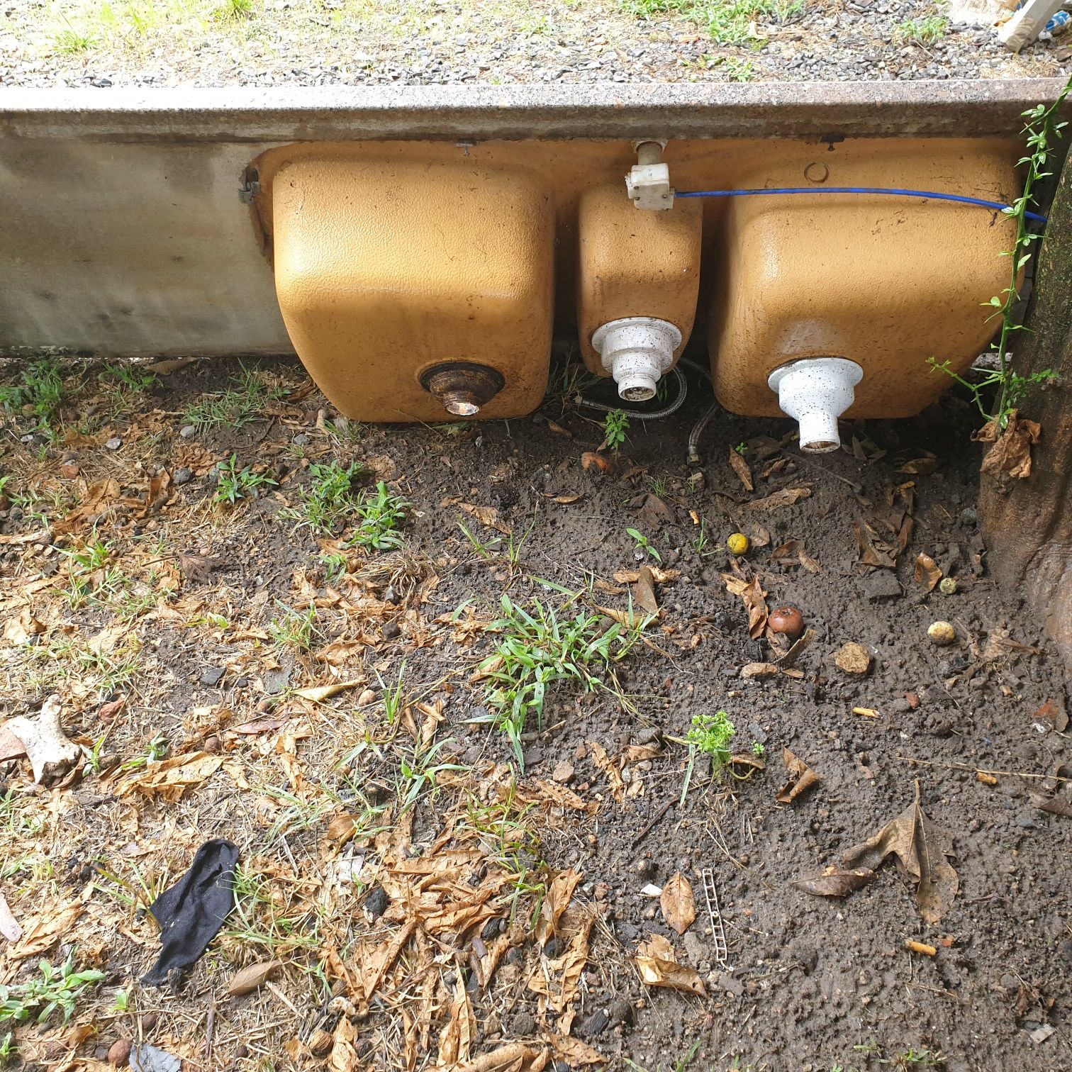 Banca da louça dupla com pedra mármore