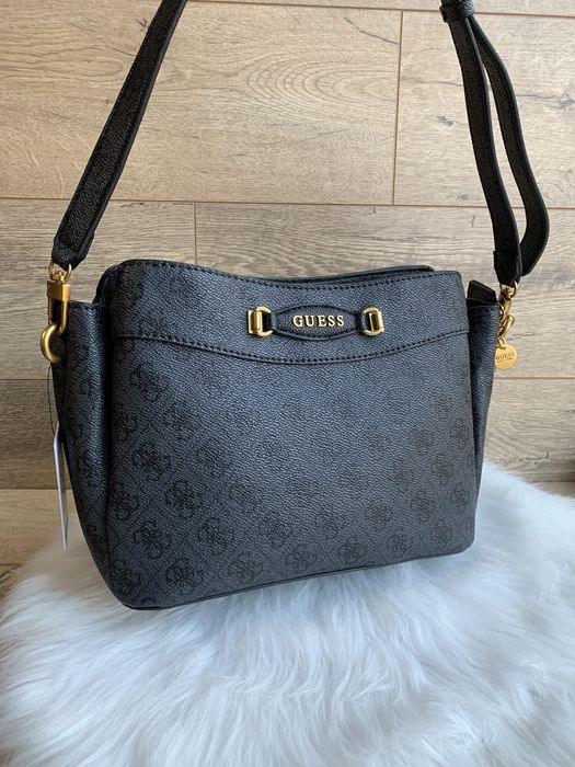 Сумка guess кроссбоді emera графітова