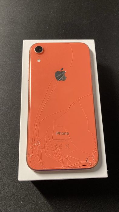 Iphone XR, 64gb, pęknięte plecki
