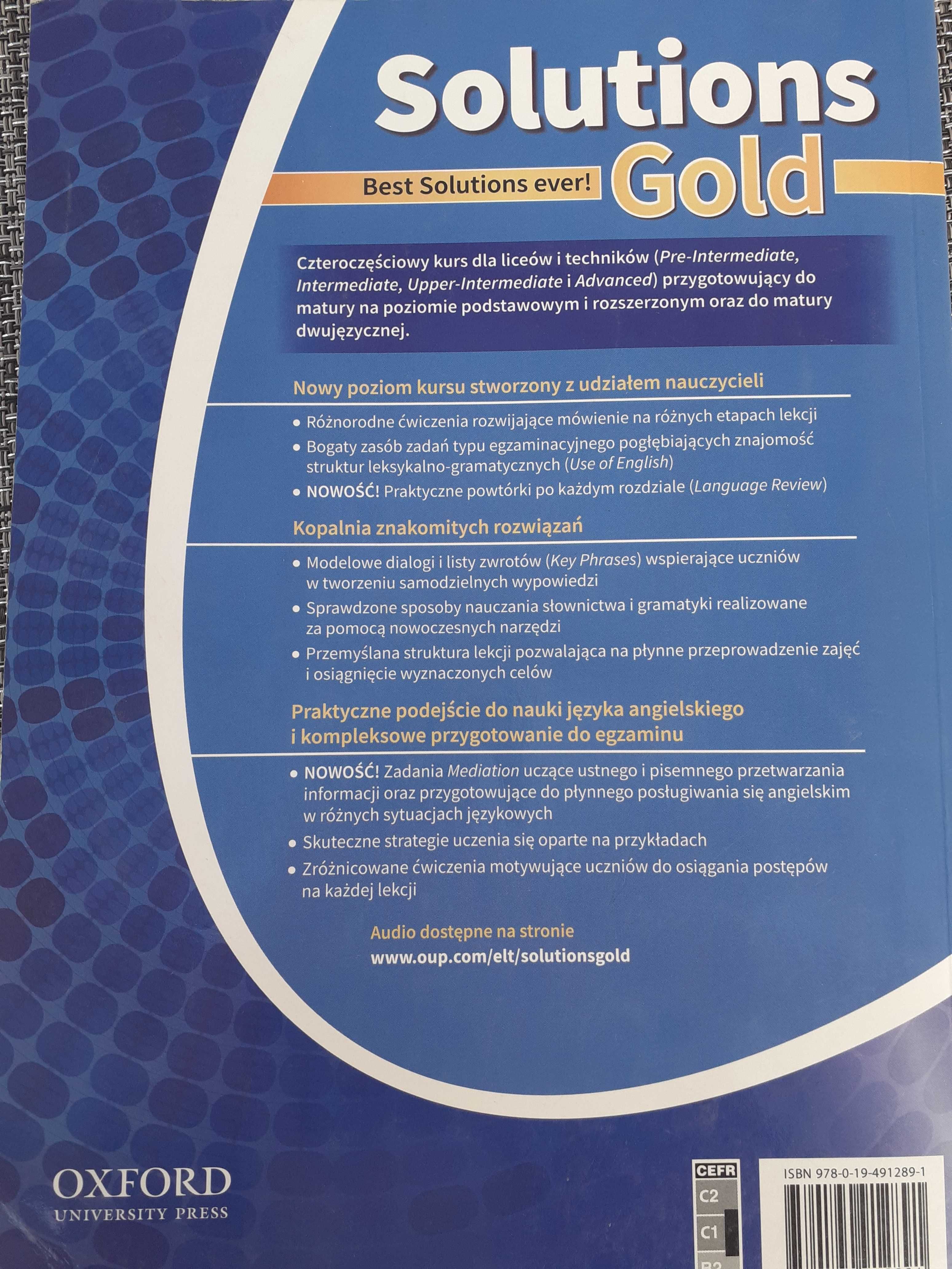 Solutions gold advanced podręcznik gold  oxford