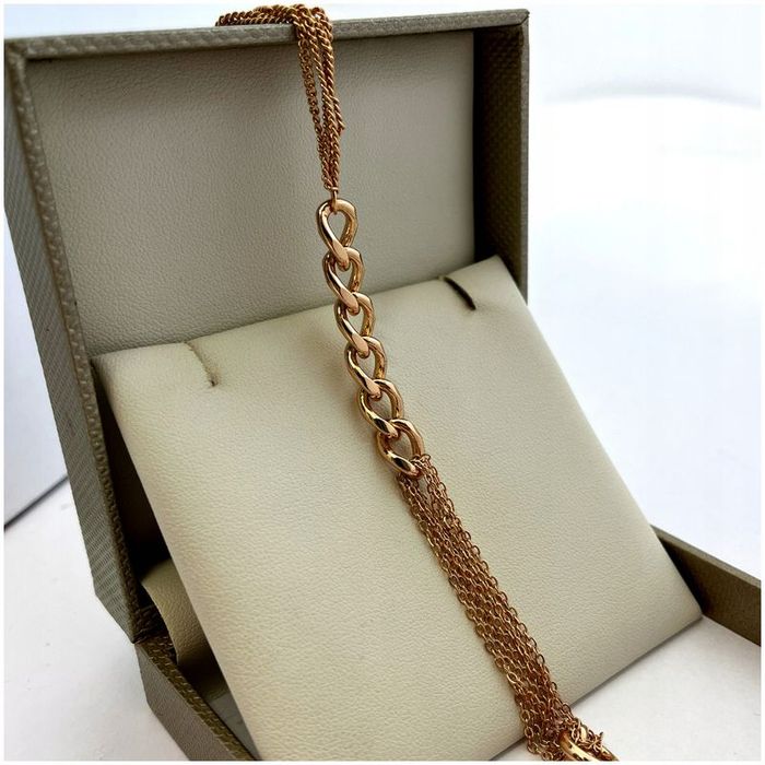 Bransoletka Złota Damska Ze Stali Chirurgicznej / Łańcuszkowa / Modna