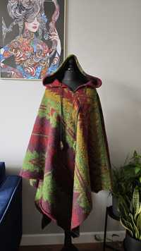 Poncho Goa Psytrance Boho Hippie Aztec Tribal Wool Festival