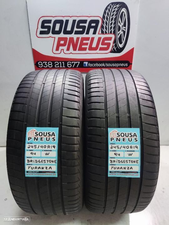 2 pneus semi novos 245-40r19 bridgestone - oferta dos portes