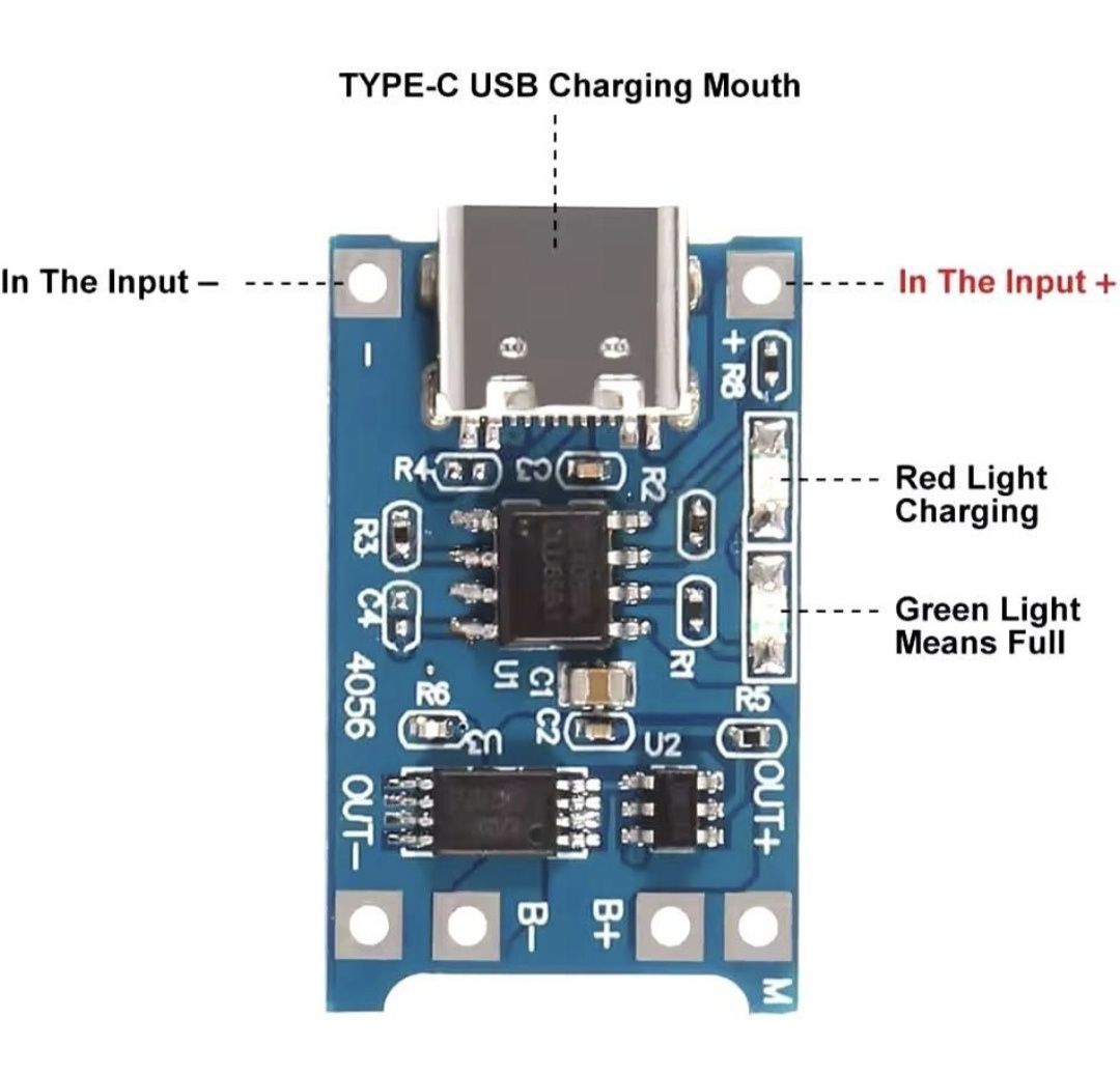 Плата зарядки Usb tipe C li-ion 18650
