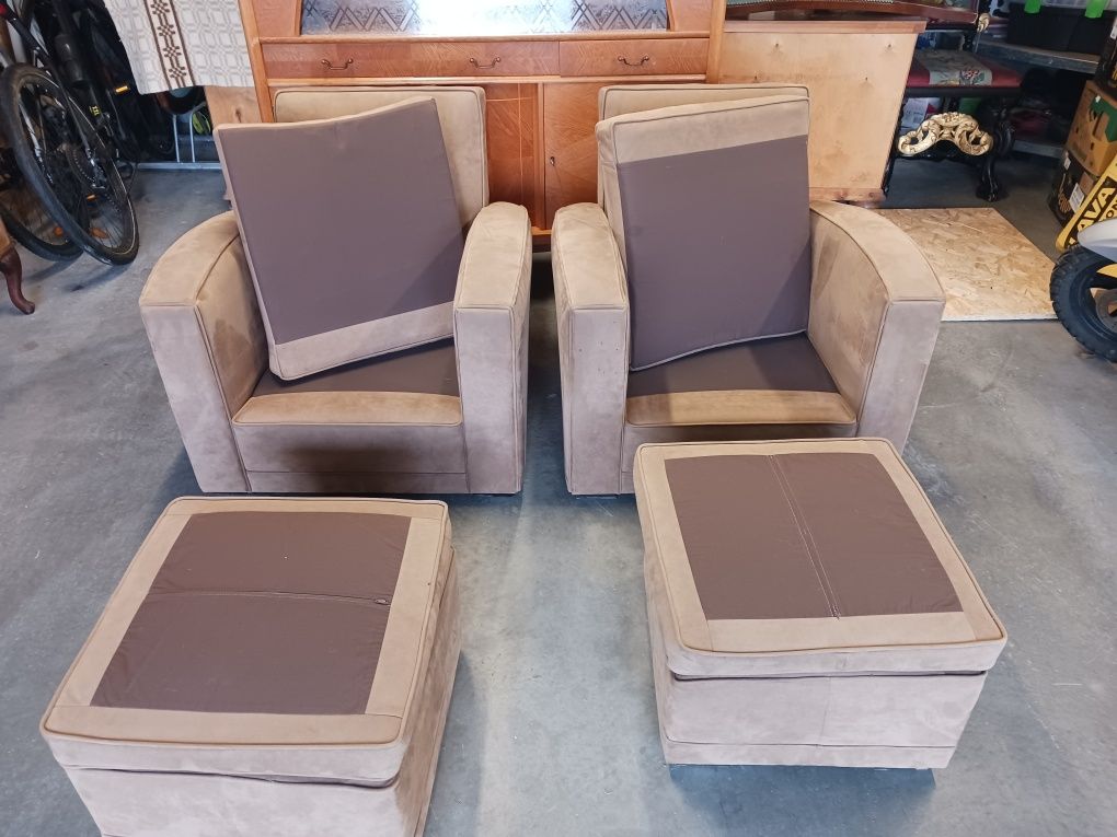 Fotele duński designe alkantara