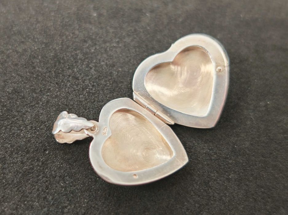 Srebrna zawieszka Sekretnik Serce p925 5,5g 3,2x2,3cm