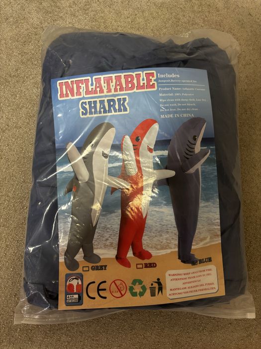 Strój przebranie kostium dmuchany gigant rekin shark rozm Uniwersalny