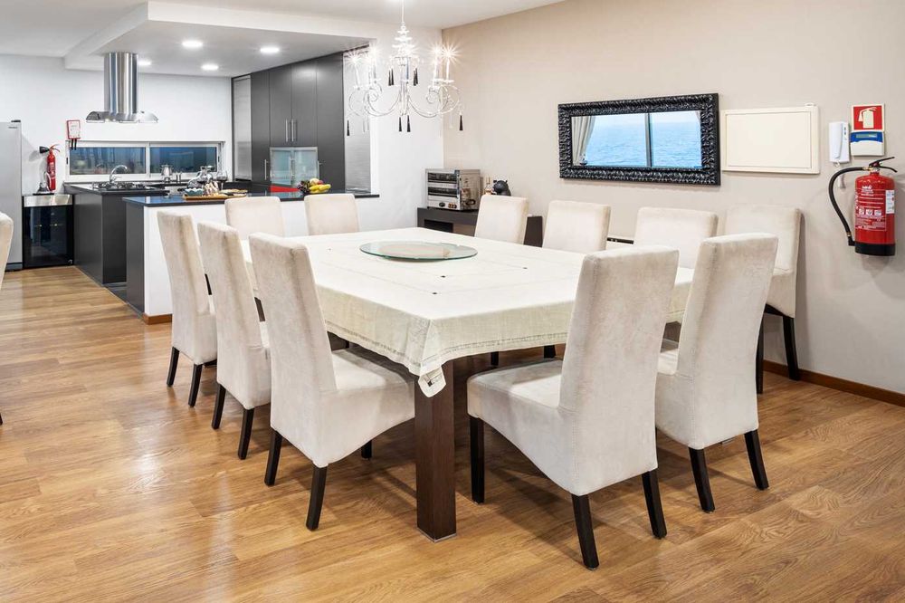 12 Cadeiras de Sala em nobuck tecido