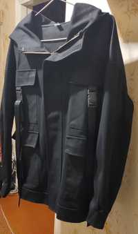 Куртка черная карго новая унисекс мужская женская оверсайз