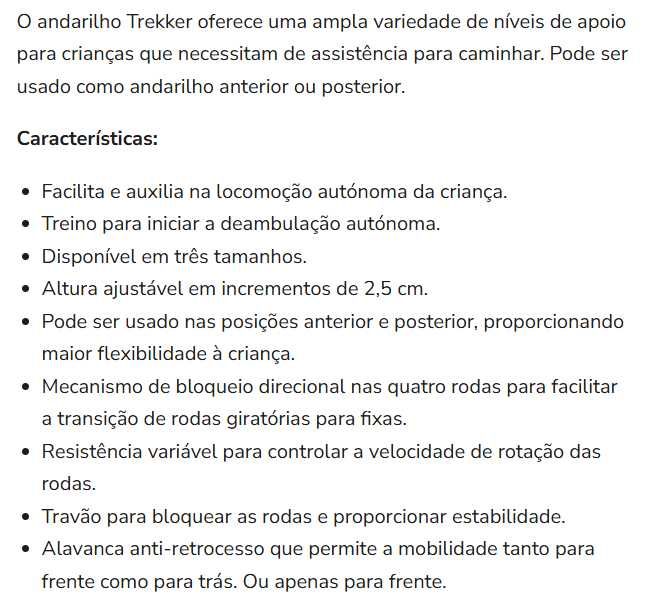 Andarilho pediátrico criança