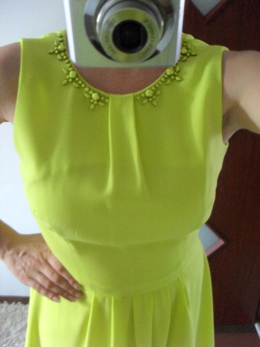 sukienka mohito limonkowa zielona neonowa 36 38