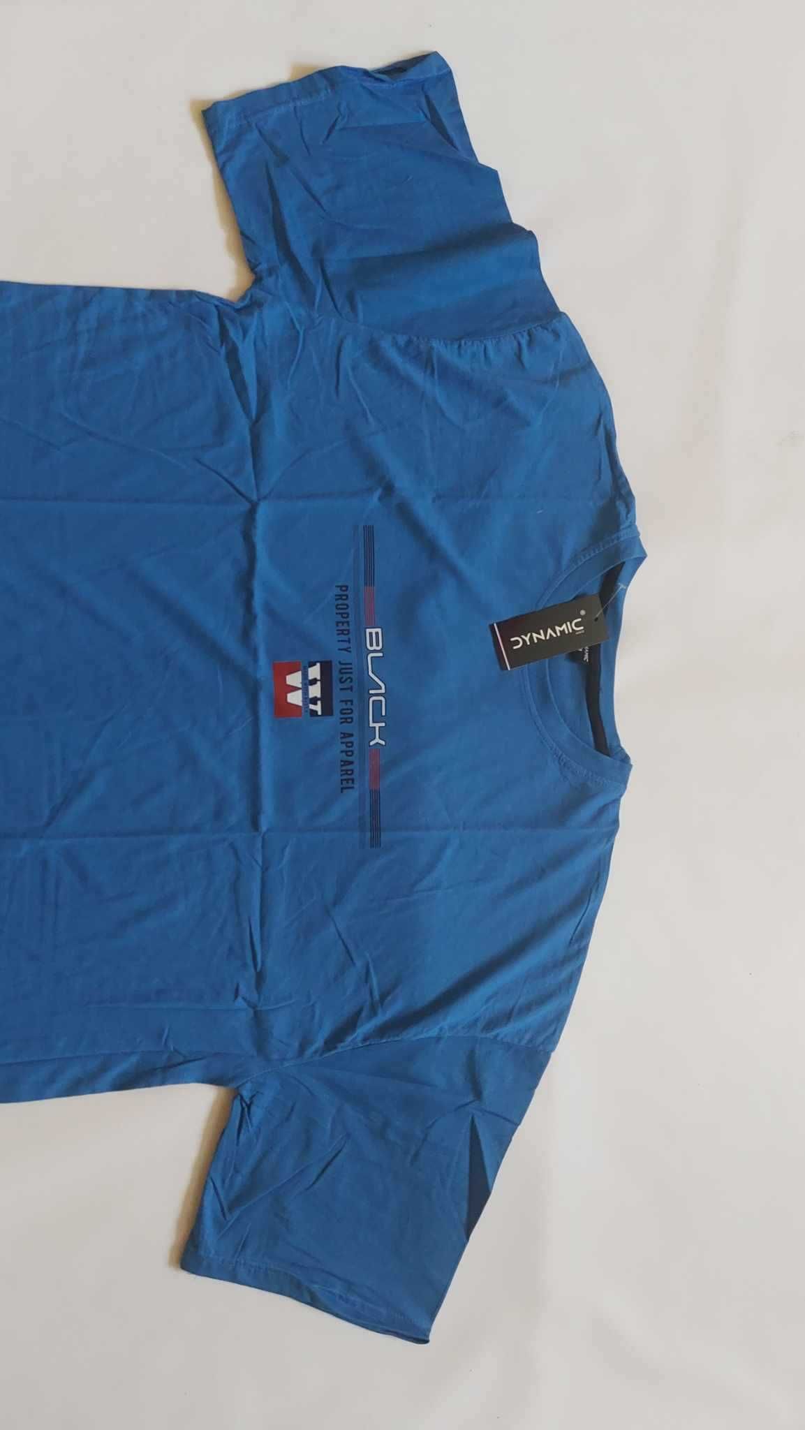Koszulka męska duży t-shirt męski bawełna Dynamic 7XL obwód 136 cm