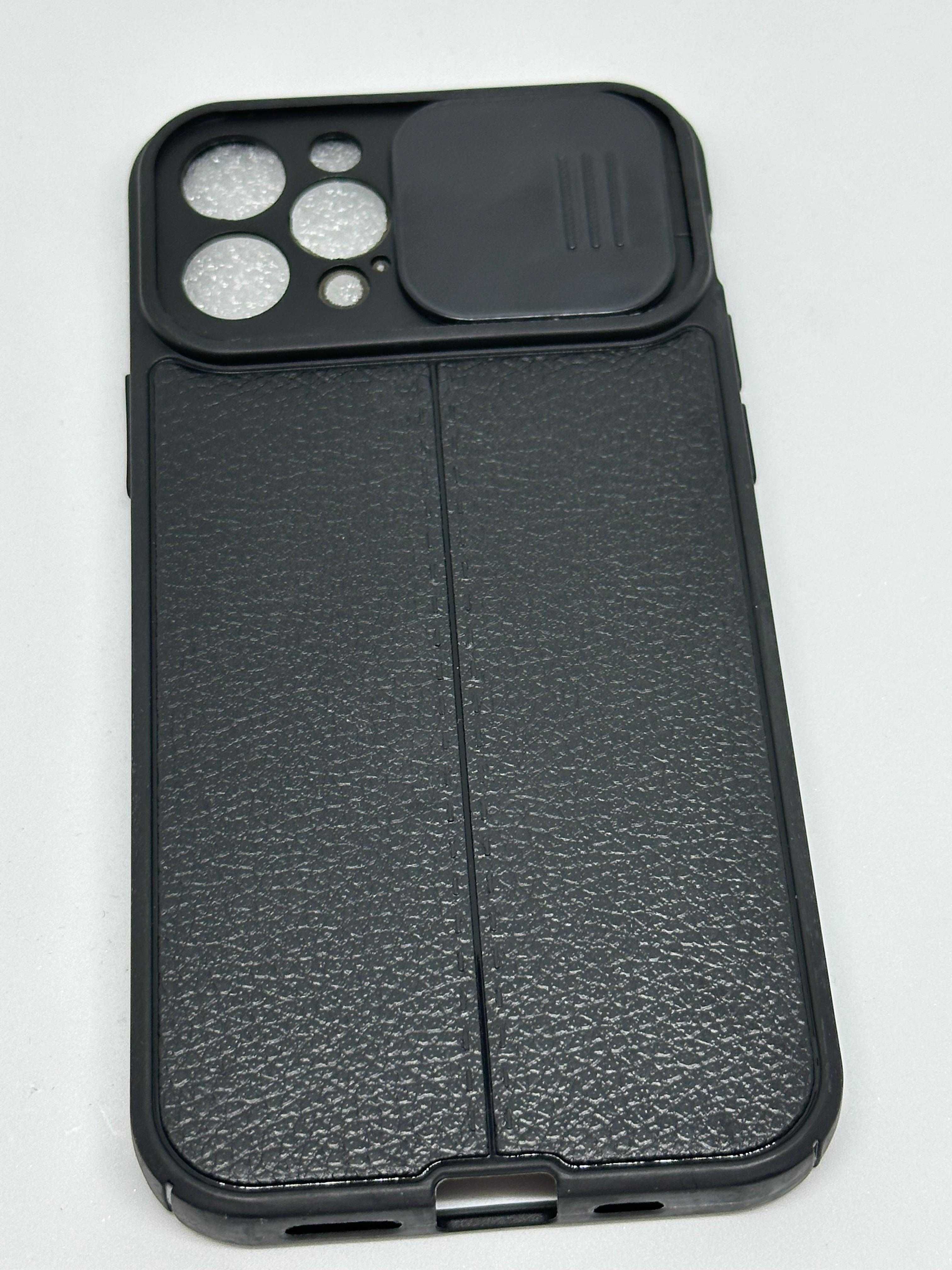 Iphone 12 PRO Etui Case Obudowa Czarna a'la skórzana kod 2072
