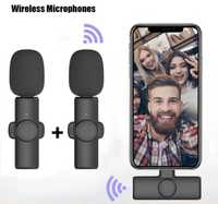 Conjunto de 2 microfones wireless p/ apple (lightning)