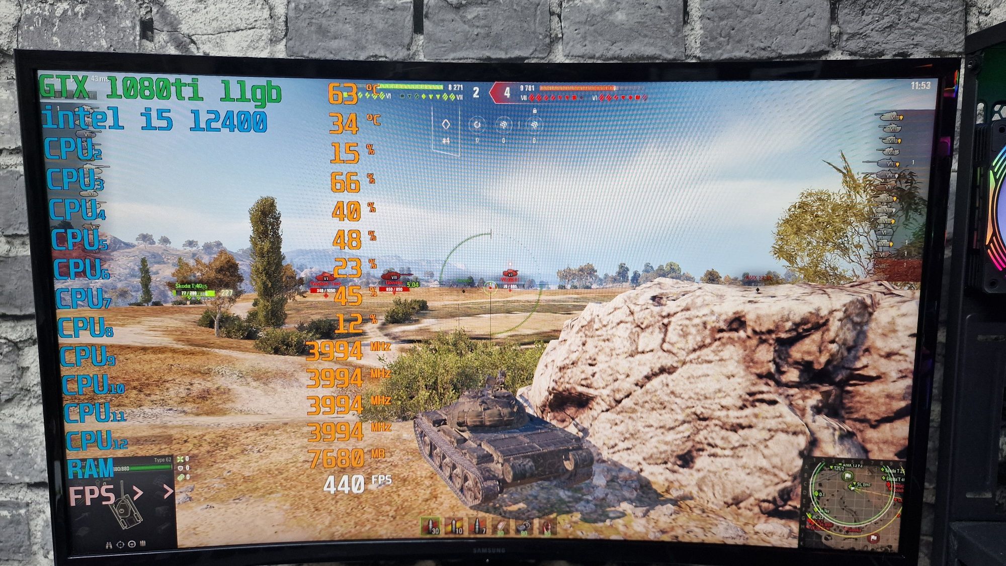 I5 12400f gtx1080ti 11gb Мощный топ Пк Dota2 Cs2 GtaV Rust Pubg WoT
