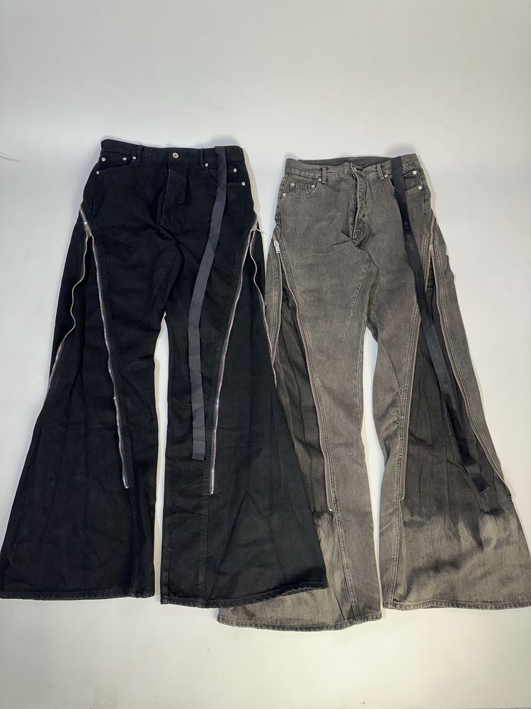 Rick Owens BANANA boot cut faded opium archive джинси сині джинсы клеш