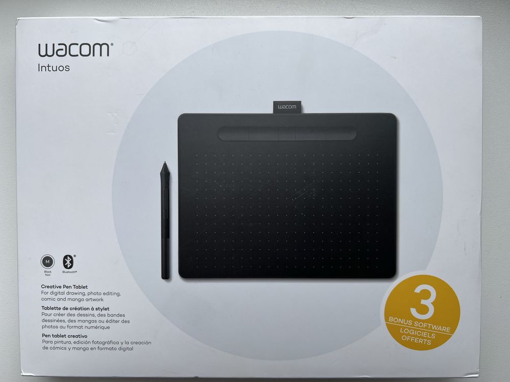 Графічний планшет Wacom Intuos M Bluetooth Black (CTL-6100WLK-N)