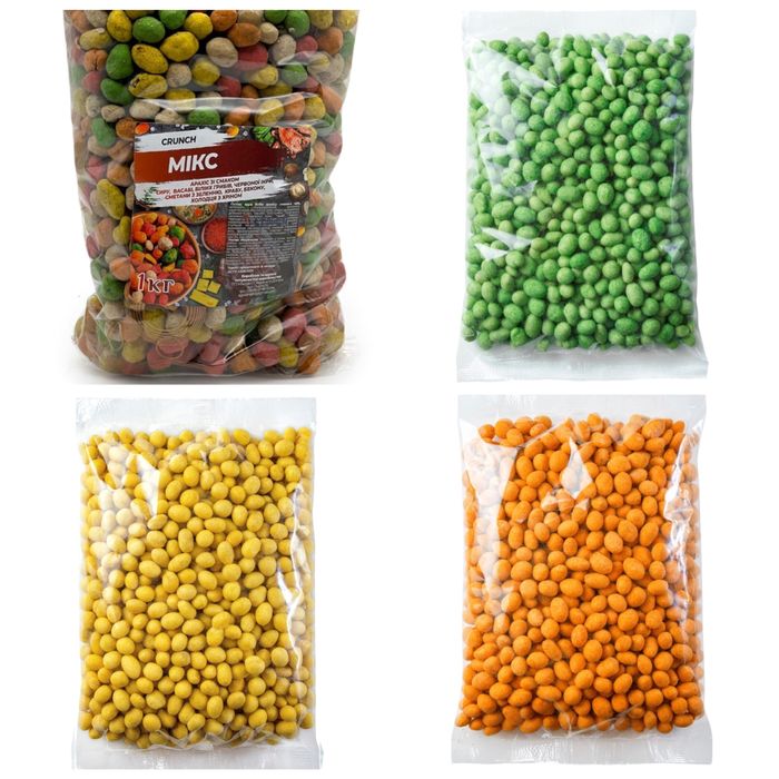 Арахіс кранч бекон , мікс смаків 1 кг Арахис Кранч