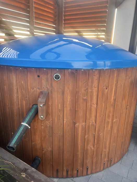 Balia ogrodowa z piecem stalowym oświetlenie led