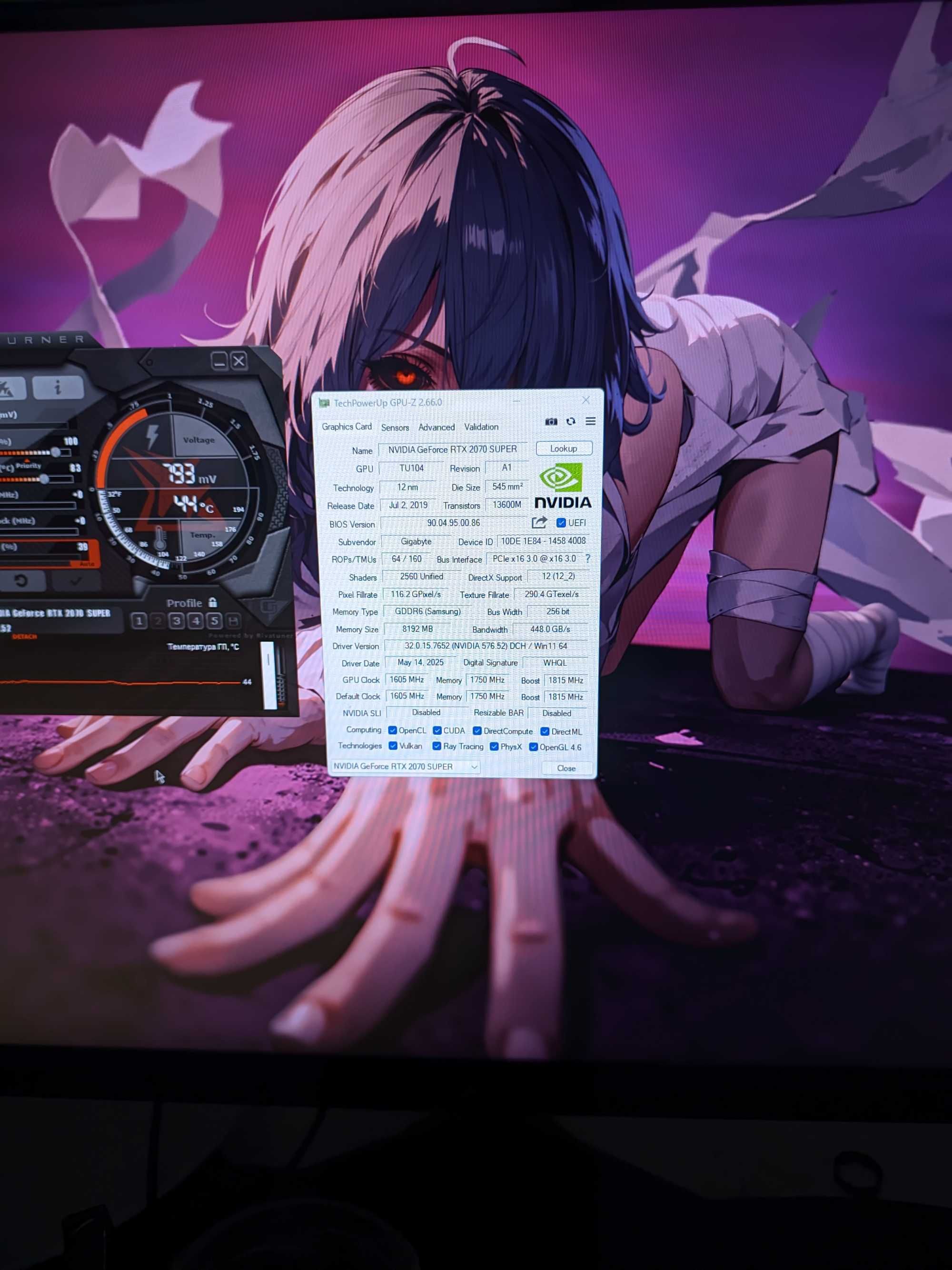 Gigabyte AORUS RTX 2070 SUPER 8GB OC – Stan idealny! pełny komplet