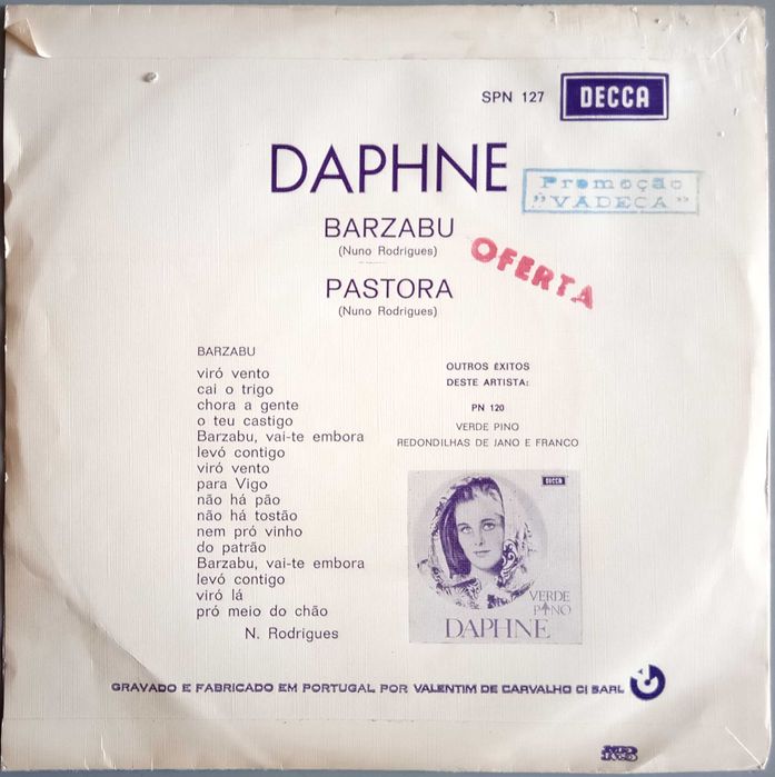 Daphne	- - - - -	Barzabu	- - - - -	Single