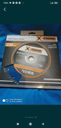 Алмазный диск, X-TREME 230 mm, новый, по граниту, камню, бетону