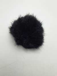 Pompon-futerko czarny 7,50 cm.