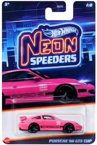 Hot Wheels Neon Speeders PORSCHE 911 GT3 CUP Nowy !!!