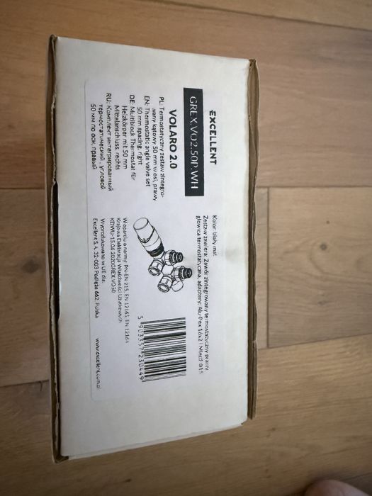 Volaro 2.0 zestaw zintegrowany termostat grzejnikowy prawy, biały mat