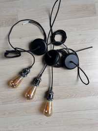 Лофт LED лампочка Эдисона с плетённым проводом, люстра 3шт