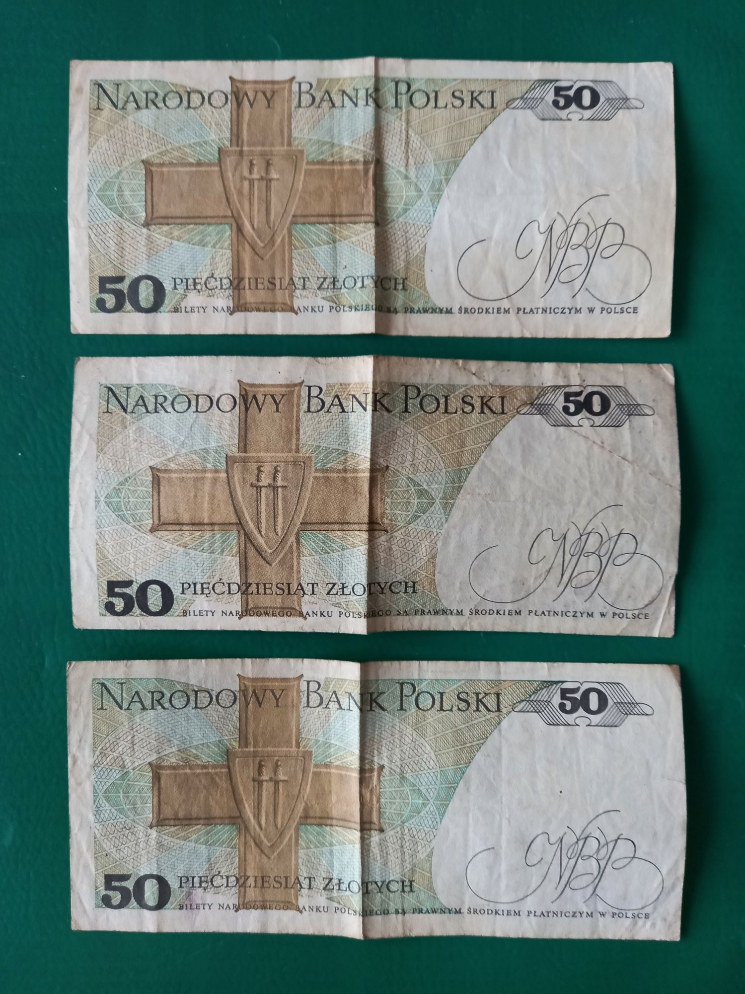 Banknoty o nominale 50 zł z 1988 roku