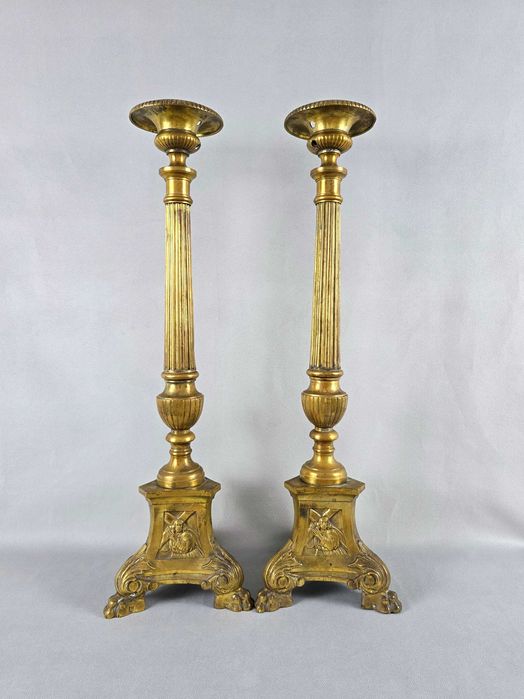 Lichtarze z mosiądzu