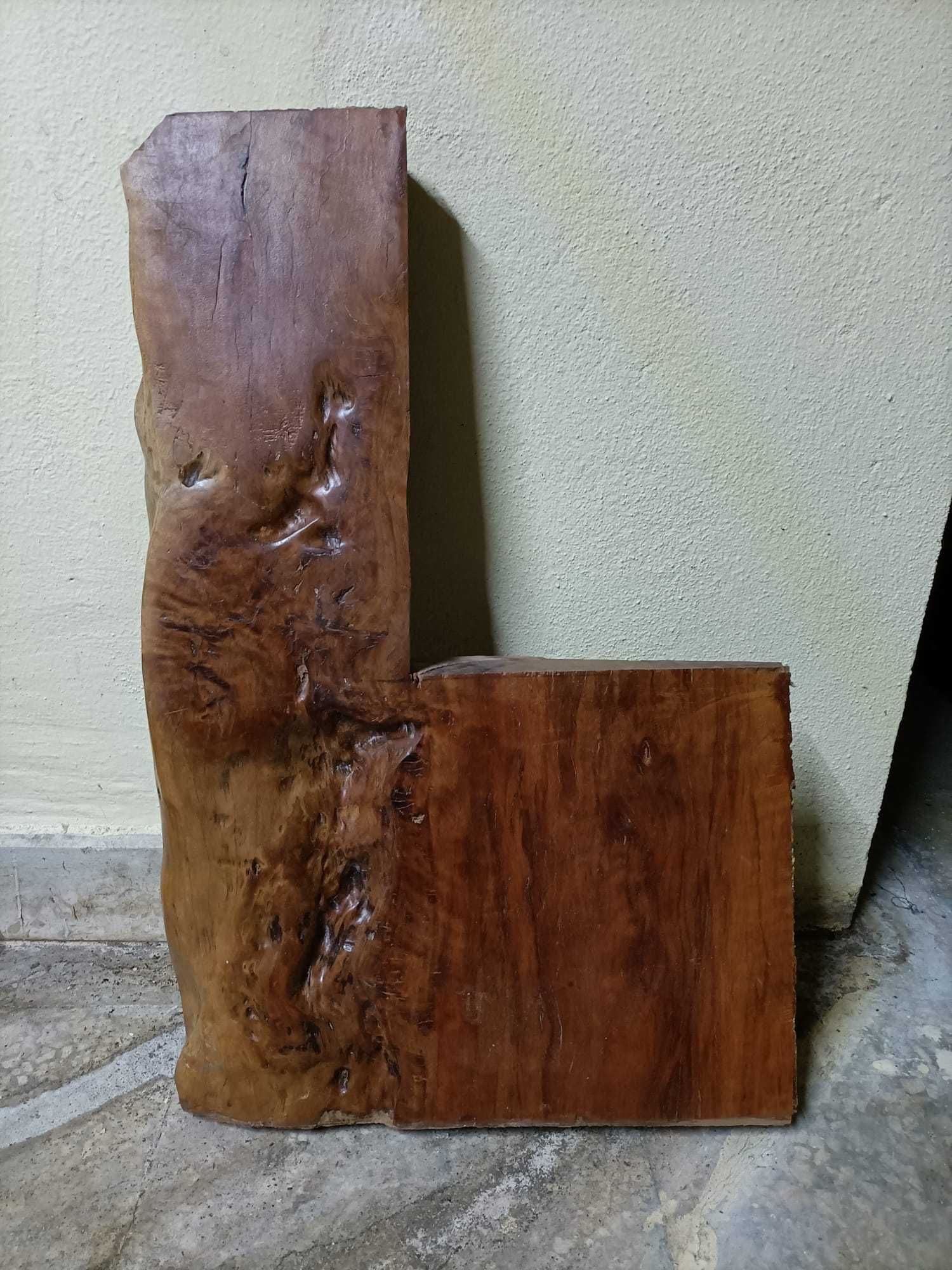 Peças únicas de madeira rústica em conjunto de 5