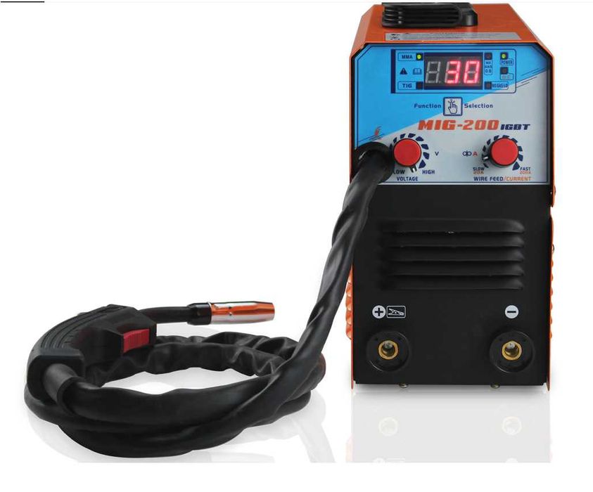 F646 Máquina soldar MIG-200 IGBT MIG MMA TIG soldagem sem gás