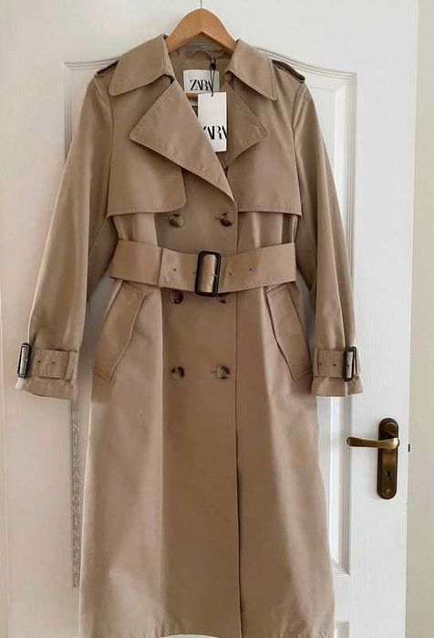 Zara nowy trencz XS / S beżowy ZW Collection