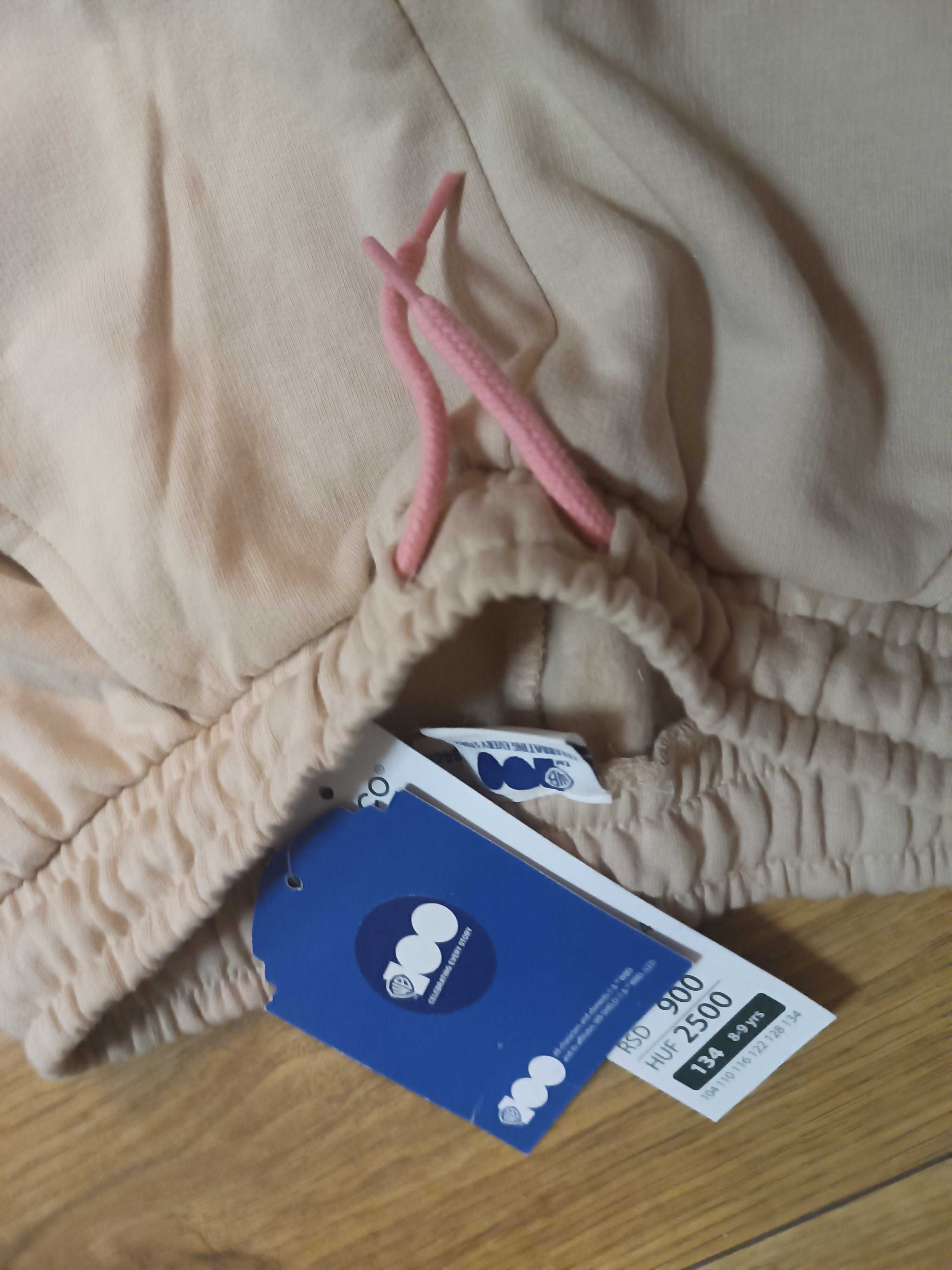 Nowe dresy/ spodnie dresowe r.134. bawełna. Kanarek Tweety, Lola bunny