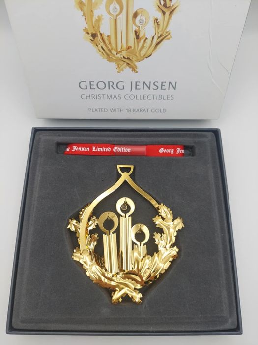 Retrro/vintage styl bombka platerowana 18k złotem