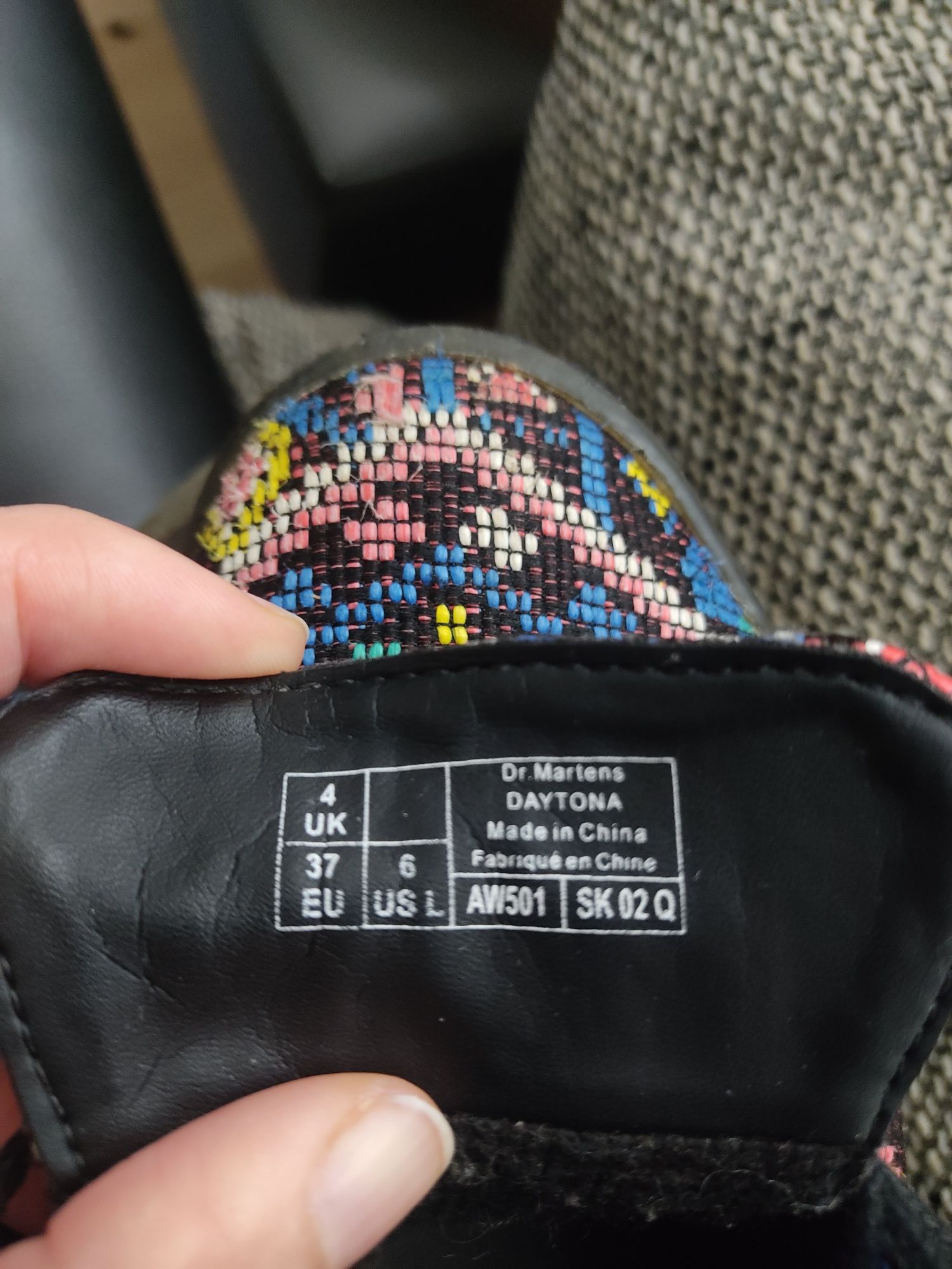 Dr. Martens 1461 Daytona r 37, Aztecki wzór, folk, etno, boho, vintage