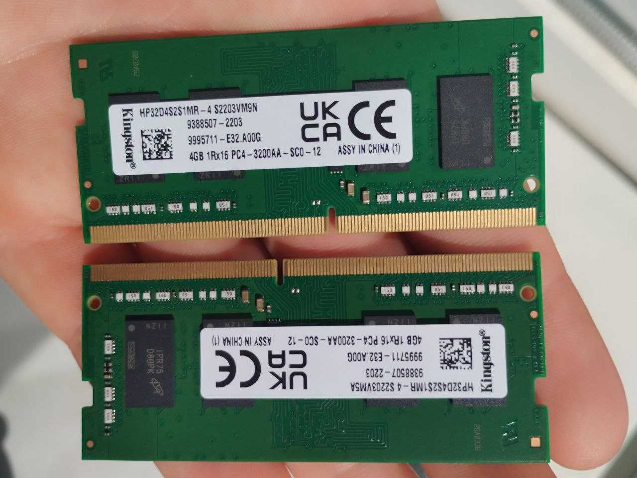 Kingston - Оперативна пам'ять для ноутбуків, 4gb SODIMM DDR4-3200Mhz