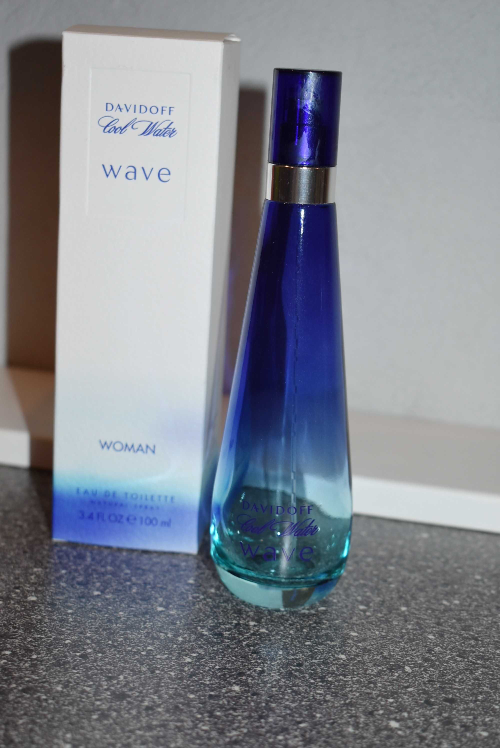 Pusty flakon po perfumie + kartonik Davidoff Cool Water Wave