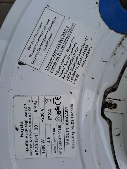 Bojler 30l elektryczny